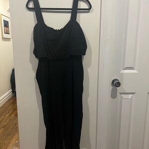 Whistles Black Sleeveless Sweetheart Gown